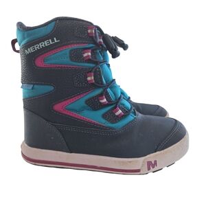 Merrell Blue and Pink Snow Boots with Waterproof Design